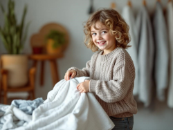 mädchen hilft gerne im haushalt