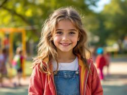 reslilientes schulkind im park